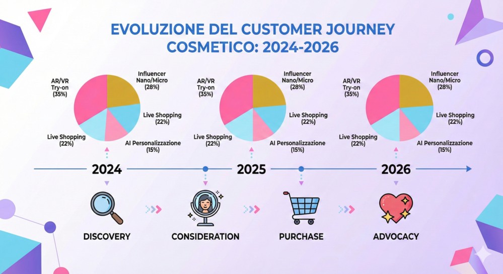 Come Promuovere Cosmetici su Web e Social, le indicazioni 8 Come Promuovere Cosmetici su Web e Social, le indicazioni evoluzione del customer journey cosmetico