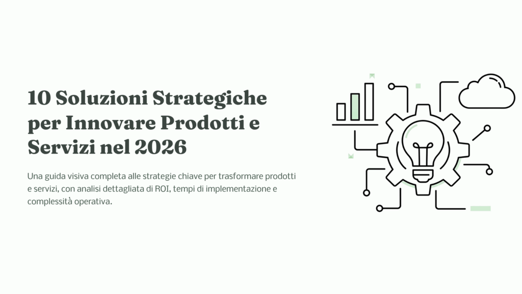"Infografica 10 soluzioni miglioramento prodotti servizi 2026