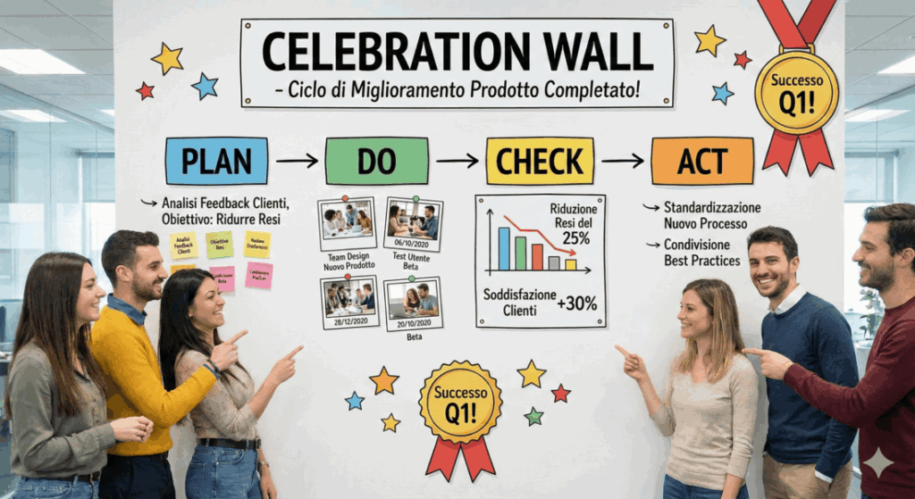sempio pratico miglioramento prodotti servizi celebration wall